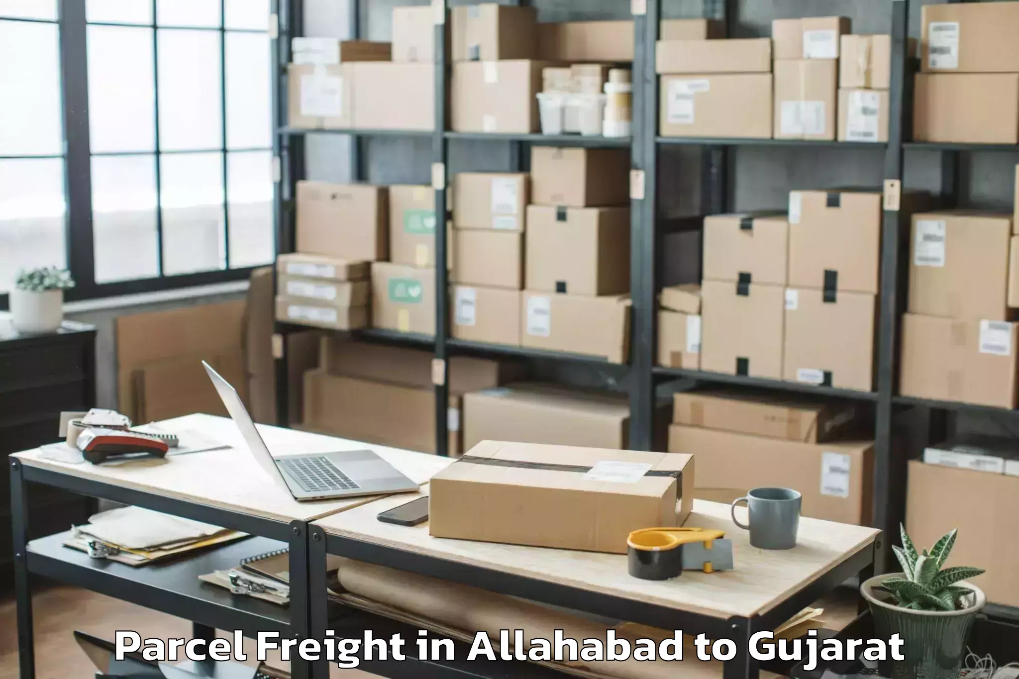 Easy Allahabad to Vartej Parcel Freight Booking